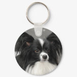 Papillon Dog Keychain