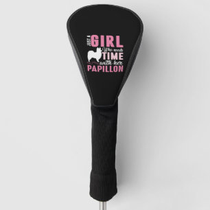 Papillon Dog Owner Girl Gift Golf Head Cover