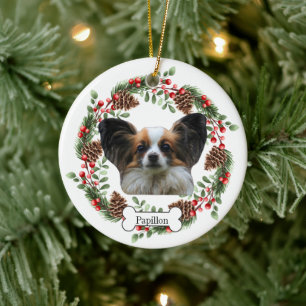 Papillon dog Personalized Pet Ornament