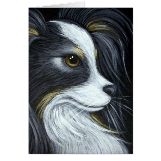 PAPILLON DOG PROFILE CUSTOMIZE Card (Front)