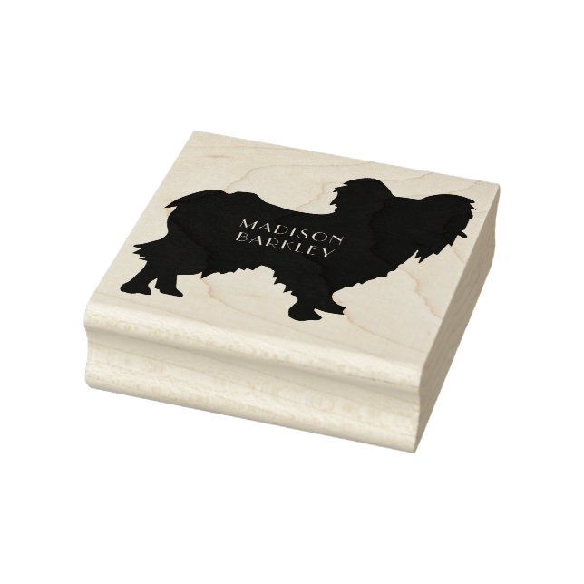 Papillon Dog Puppy Rubber Stamp (Stamp)