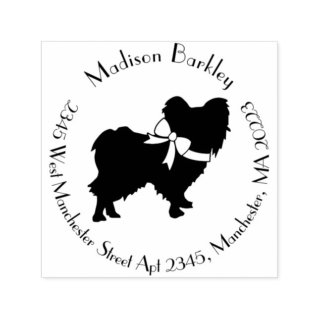 Papillon Dog Puppy Self-inking Stamp (Design)