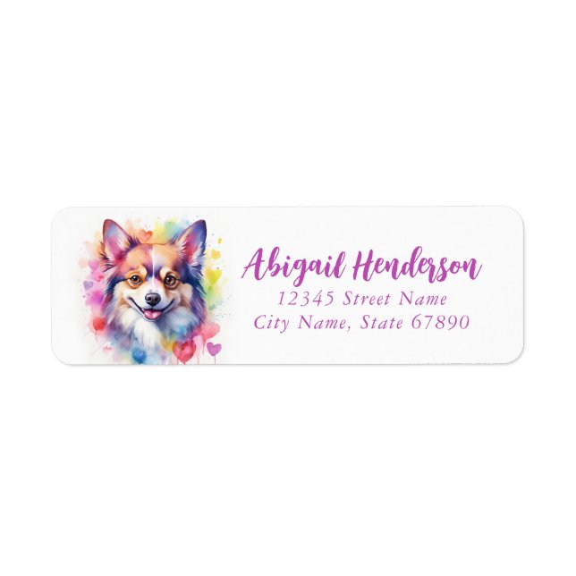 Papillon Dog Return Address Labels (Front)