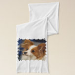 Papillon Dog Scarf<br><div class="desc">Really cute brown and white papillon puppy dog.</div>