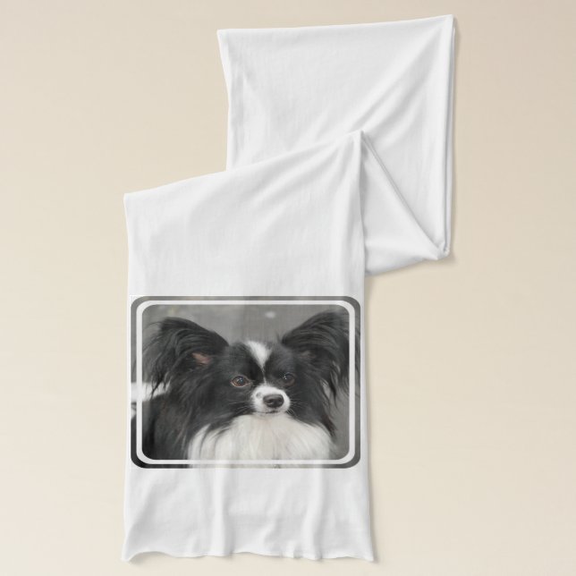 Papillon Dog Scarf (Left)