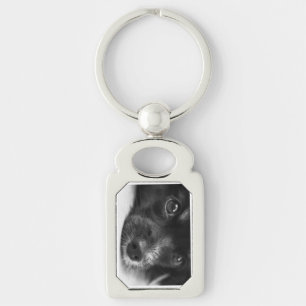 papillon face keychain