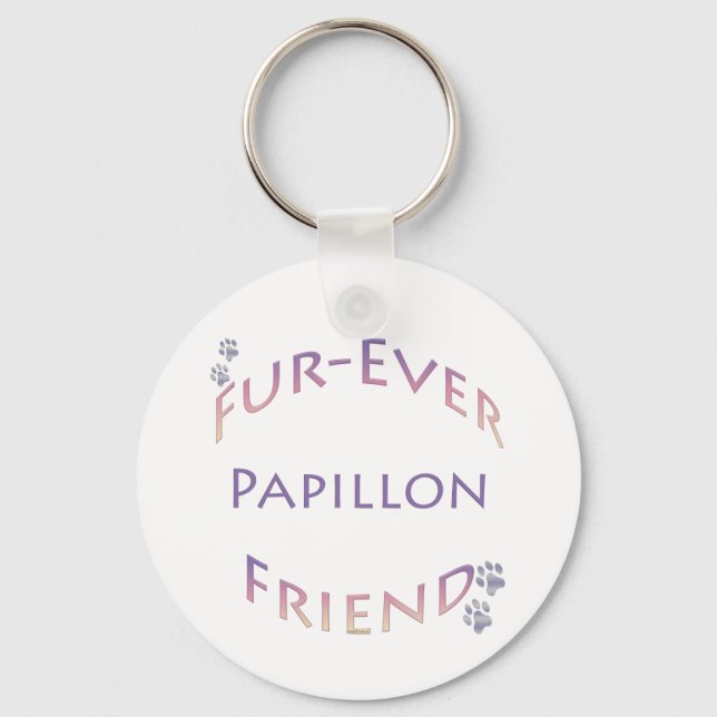 Papillon Furever Keychain (Front)