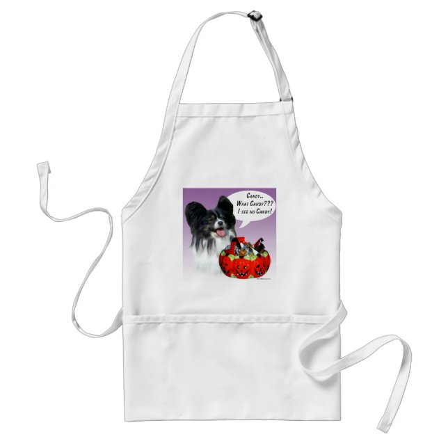 Papillon Halloween Candy Adult Apron (Front)