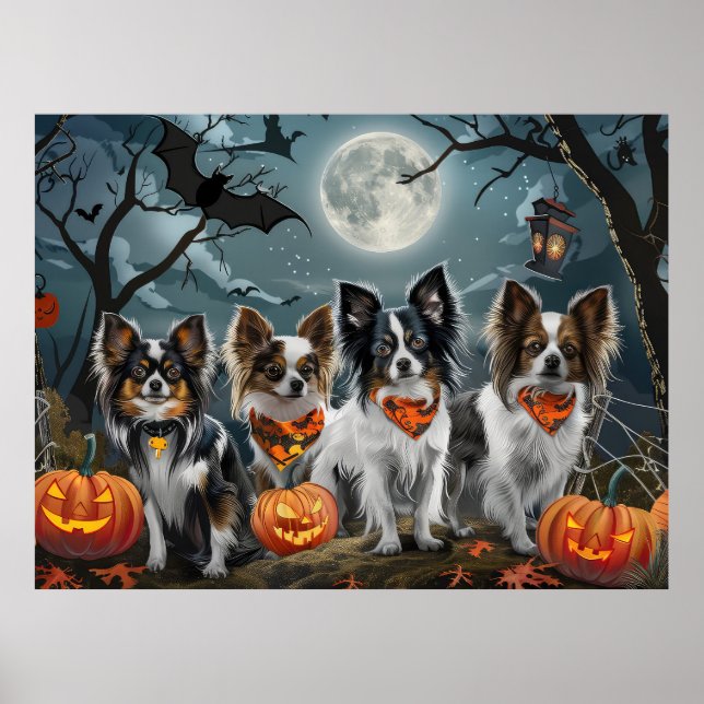 Papillon Halloween Spooky Poster (Front)