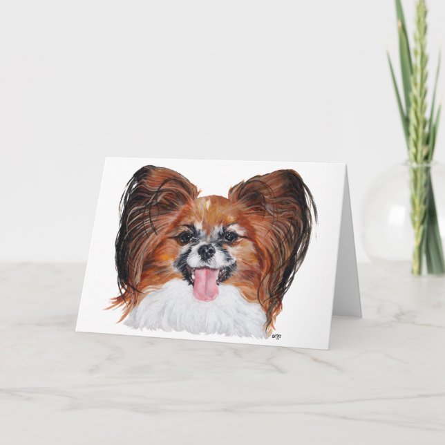 Papillon Head Study  Card (Front)