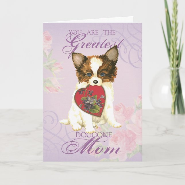 Papillon Heart Mom Card (Front)