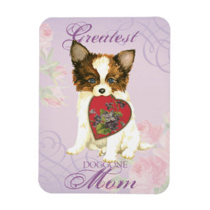 Papillon Heart Mom Magnet