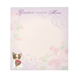 Papillon Heart Mom Notepad