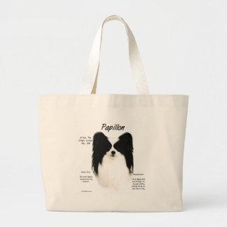 Papillon History Design Large Tote Bag