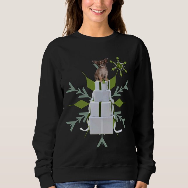 Papillon Holiday Dog Sweatshirt (Front)