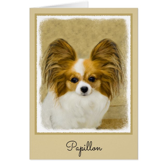Papillon (Hound Tri) Painting - Original Dog Art (Front)