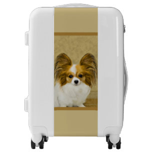 Papillon (Hound Tri) Painting - Original Dog Art L Luggage