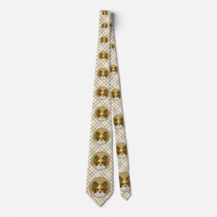 Papillon (Hound Tri) Painting - Original Dog Art Neck Tie