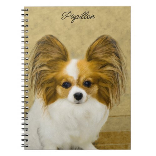 Papillon Hound Tri Painting _ Original Dog Art Notebook
