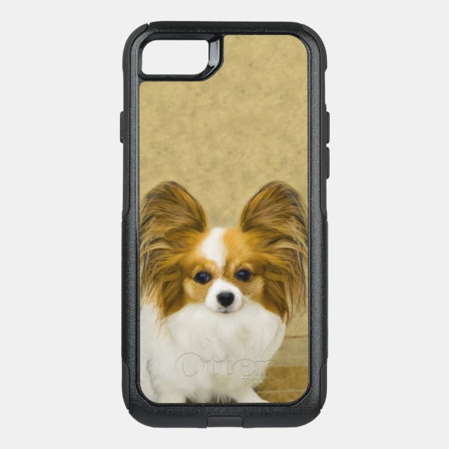 Papillon (Hound Tri) Painting - Original Dog Art O Otterbox iPhone Case (Back)