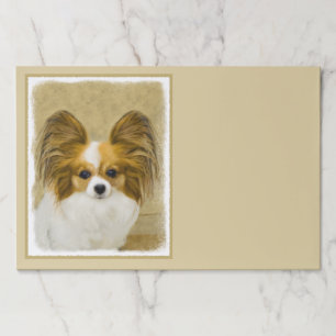 Papillon (Hound Tri) Painting - Original Dog Art Paper Pad