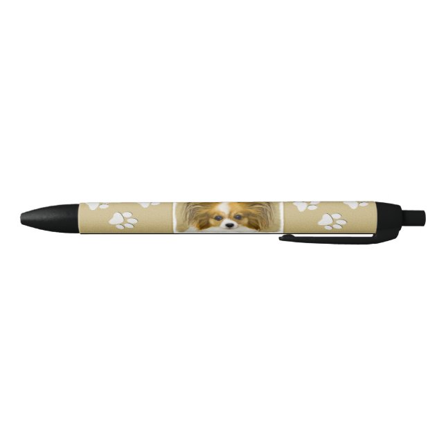 Papillon (Hound Tri) Painting - Original Dog Art Pen (Bottom)