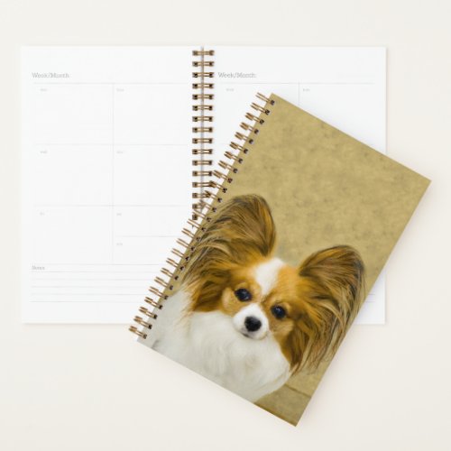 Papillon Hound Tri Painting _ Original Dog Art Planner