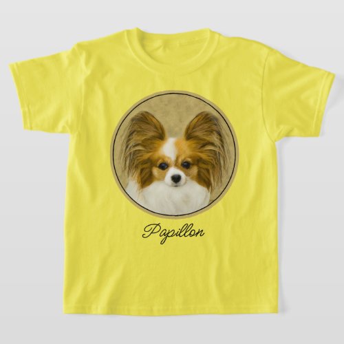 Papillon Hound Tri Painting _ Original Dog Art T_Shirt