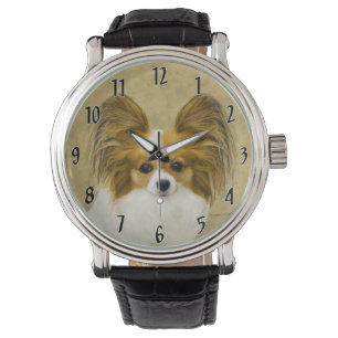 Papillon (Hound Tri) Painting - Original Dog Art Watch