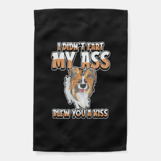 Papillon Humor Garden Flag