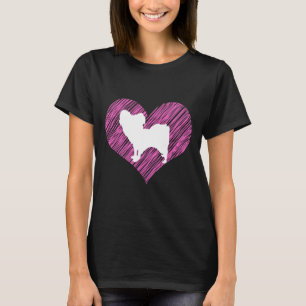 Papillon   I Love Dog Parent Dog Mom Dog Dad Dog O T-Shirt