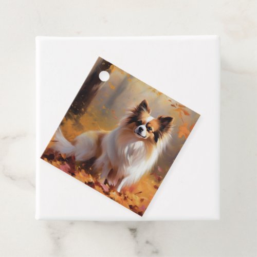 Papillon in Autumn Leaves Fall Inspire  Favor Tags