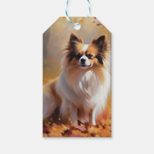 Papillon in Autumn Leaves Fall Inspire Gift Tags