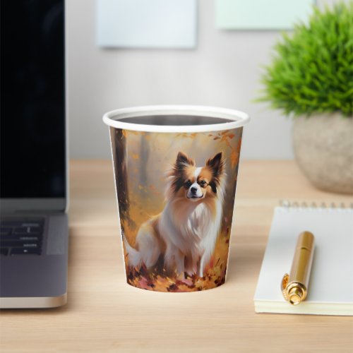 Papillon in Autumn Leaves Fall Inspire  Paper Cups