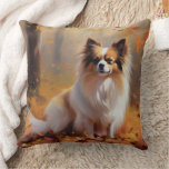 Papillon In Autumn Leaves Fall Inspire  Throw Pillow at Zazzle