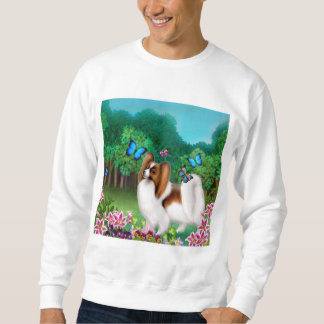 Papillon in Garden Sweatshirt