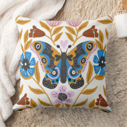 Papillon Kaleidoscope Throw Pillow