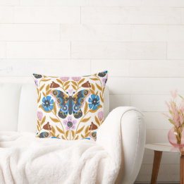 Papillon Kaleidoscope Throw Pillow