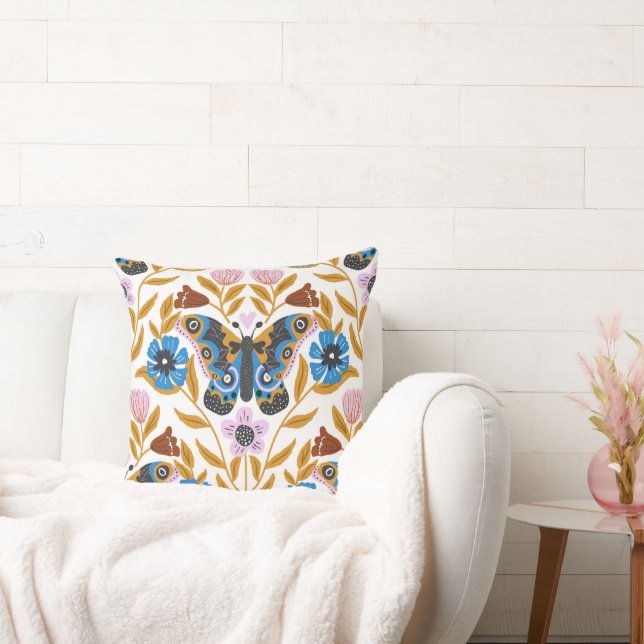 Papillon Kaleidoscope Throw Pillow (Couch)