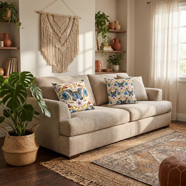 Papillon Kaleidoscope Throw Pillow (Creator Uploaded)