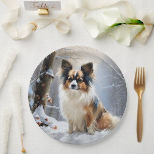 Papillon Let It Snow Christmas  Paper Plates
