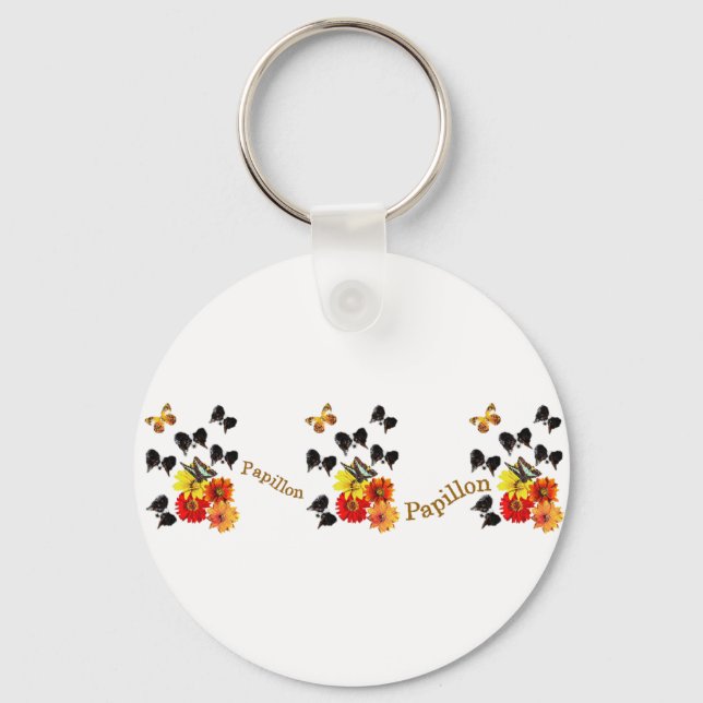 Papillon Lovers Gifts Keychain (Front)
