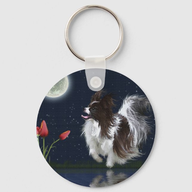 "PAPILLON MAGIC"  Key-chain Keychain (Front)