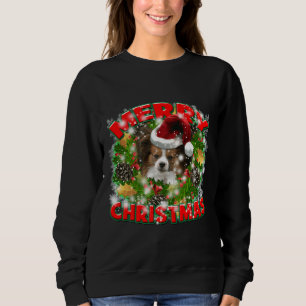 Papillon Merry Christmas  For Dog Mom Dog Dad Sweatshirt
