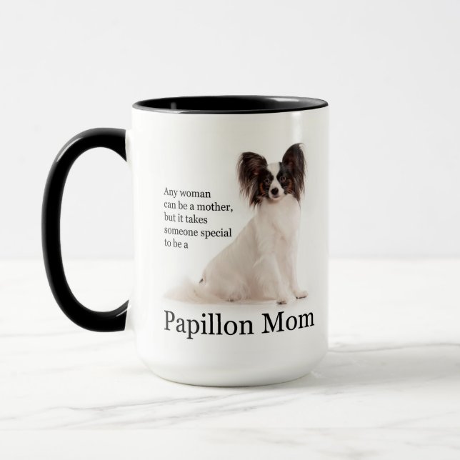 Papillon Mom Mug (Left)