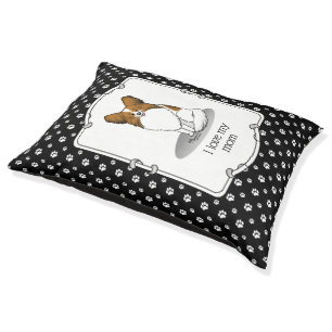 Papillon Mom Pap Mom (white & sable) Cute Dog Mom Pet Bed