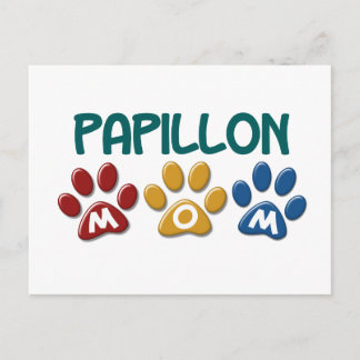 PAPILLON Mom Paw Print 1 Postcard