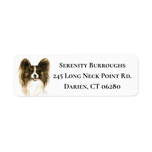 Papillon Mom Puppy Dog Lover Fur Mama Rescue Label (Front)