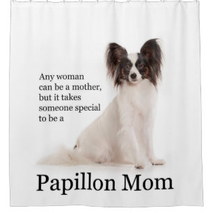 Papillon Mom Shower Curtain