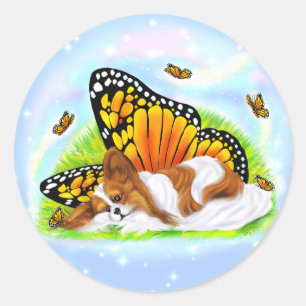 Papillon Mystical Monarch Classic Round Sticker